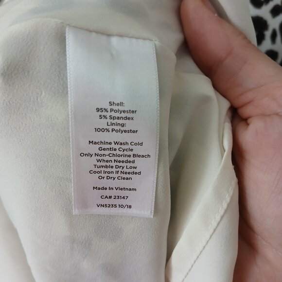 Talbots Sz 14 Leopard Print Ruffle Hem Dress Sleeveless‎ Tank Midi Keyhole Neck - Picture 11 of 15